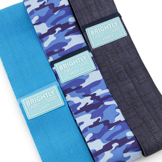 Brightly Labs® Fabric Resistance Bands Set - Multicolor Booty Bands for Legs, Butt, and Glutes - Durable, stylish, and perfect for achieving your fitness goals.