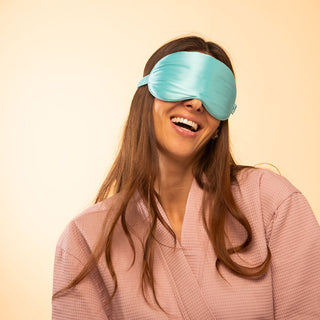 Silk Eyemask for Sleeping - Brightly Labs® Contour Design with Mulberry Silk, Organic Fabric, and Antibacterial Silver Ions for Ultimate Comfort and Restful Sleep
