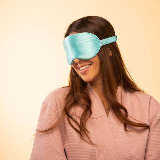 Silk Eyemask for Sleeping - Brightly Labs® Contour Design with Mulberry Silk, Organic Fabric, and Antibacterial Silver Ions for Ultimate Comfort and Restful Sleep