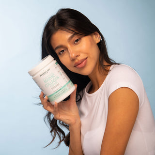 Brightly Labs Marine Collagen Powder Unflavoured - Infused with Vital Proteins Collagen Peptides for Ultimate Wellness. 100% Fish Collagen, 10g Collagen Peptides, Sugar-Free. Ideal for hair, skin, nails, and joint health