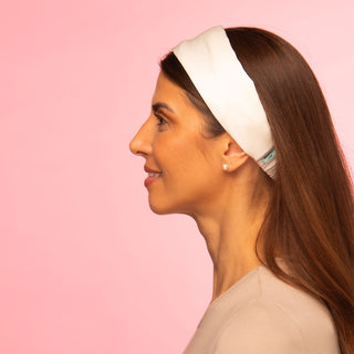 Brightly Labs® Silk Headband - Premium silver ion-infused Mulberry Silk for stylish and comfortable hair care. Elevate your look with this luxurious silk headband. 2x smoother than cotton, 4.5x more breathable, and clinically proven for sensitive skin. Explore BRIGHTY LABS for the finest in nutrition and natural beauty