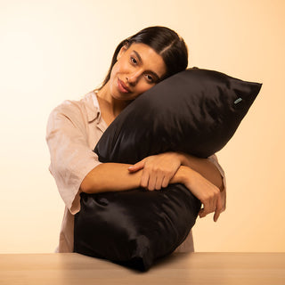 Brightly Labs® King Envelope Silk Pillowcase - Experience luxury with clinically proven Mulberry Silk for hair and skin benefits. Organic and hypoallergenic, with silver-infused fabric for a refreshing, restful sleep