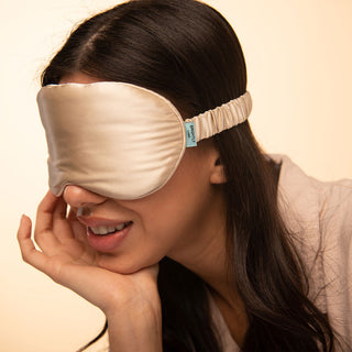 Brightly Labs® Silk Eyemask (Standard) - Clinically Proven, Mulberry Silk, Antibacterial Silver Ions, Organic Cotton, Custom Fabric Printing, Skin's Collagen Retention, Silk Eye Mask for Sleeping, Blissy Eye Mask, Luxury Sleep Mask, Pure Silk Eye Mask, Holistic Silk Sleep Mask, Organic Silk Eye Cover