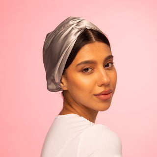 Brightly Labs® Silk Hair Turban - Premium Mulberry Silk for Hair and Skin Benefits, Clinically Proven, Neat Stitches, Skin's Collagen Retention, Ideal for Sleeping