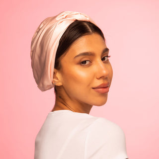 Brightly Labs® Silk Hair Turban - Premium Mulberry Silk for Hair and Skin Benefits, Clinically Proven, Neat Stitches, Skin's Collagen Retention, Ideal for Sleeping