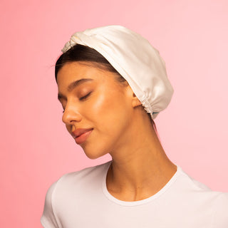 Brightly Labs® Silk Hair Turban - Premium Mulberry Silk for Hair and Skin Benefits, Clinically Proven, Neat Stitches, Skin's Collagen Retention, Ideal for Sleeping