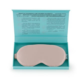 Brightly Labs® Silk Eyemask (Standard) - Clinically Proven, Mulberry Silk, Antibacterial Silver Ions, Organic Cotton, Custom Fabric Printing, Skin's Collagen Retention, Silk Eye Mask for Sleeping, Blissy Eye Mask, Luxury Sleep Mask, Pure Silk Eye Mask, Holistic Silk Sleep Mask, Organic Silk Eye Cover