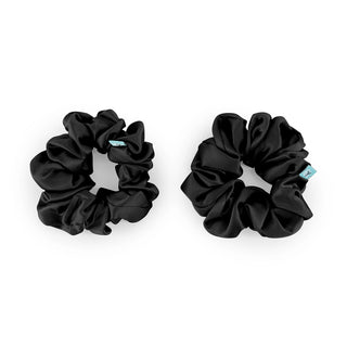 Brightly Labs® Premium Medium Silk Scrunchies - Luxurious hair accessories made from silver ion-infused Mulberry Silk. Perfect for style and hair care.