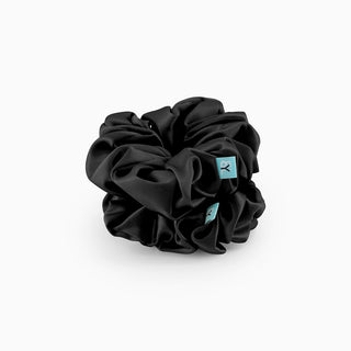 Brightly Labs® Premium Medium Silk Scrunchies - Luxurious hair accessories made from silver ion-infused Mulberry Silk. Perfect for style and hair care.