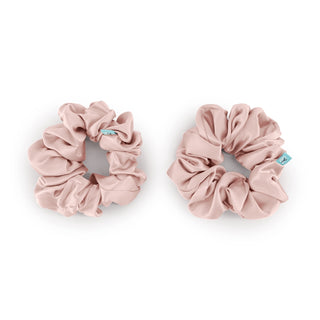 Brightly Labs® Premium Medium Silk Scrunchies - Luxurious hair accessories made from silver ion-infused Mulberry Silk. Perfect for style and hair care.