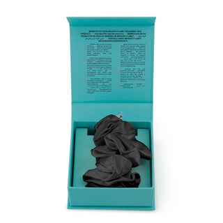 Luxurious Large Silk Scrunchie from Brightly Labs® - Clinically proven Mulberry Silk with silver ion infusion for gentle hold, reduced breakage, and crease prevention. Ideal for stylish updos or ponytails