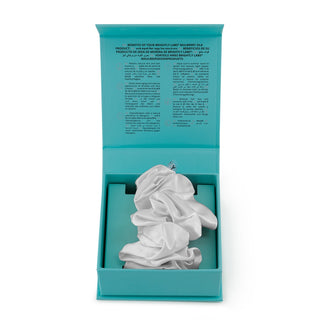 Luxurious Large Silk Scrunchie from Brightly Labs® - Clinically proven Mulberry Silk with silver ion infusion for gentle hold, reduced breakage, and crease prevention. Ideal for stylish updos or ponytails